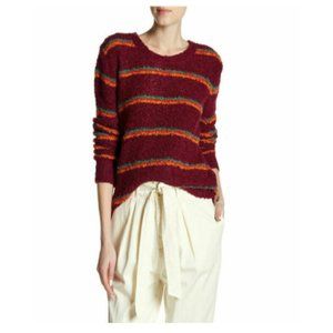Alpaca Blend Boucle Stripe Sweater - Size Large